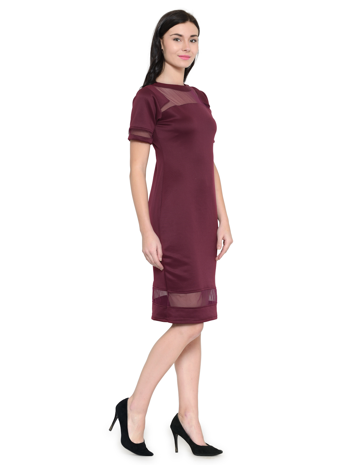 Fool Me Once Wine Midi Dress